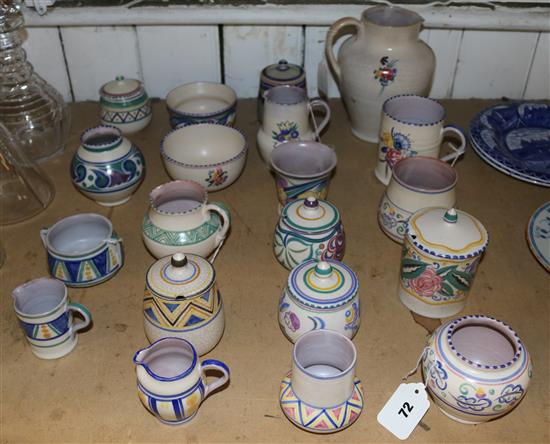 Collection of Carter Stabler Adams floral design table wares